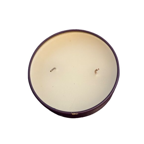 Vintage Potpourri Designs Pansy Tin 2 wick candle Floral Scent 1991 New - Picture 3 of 10